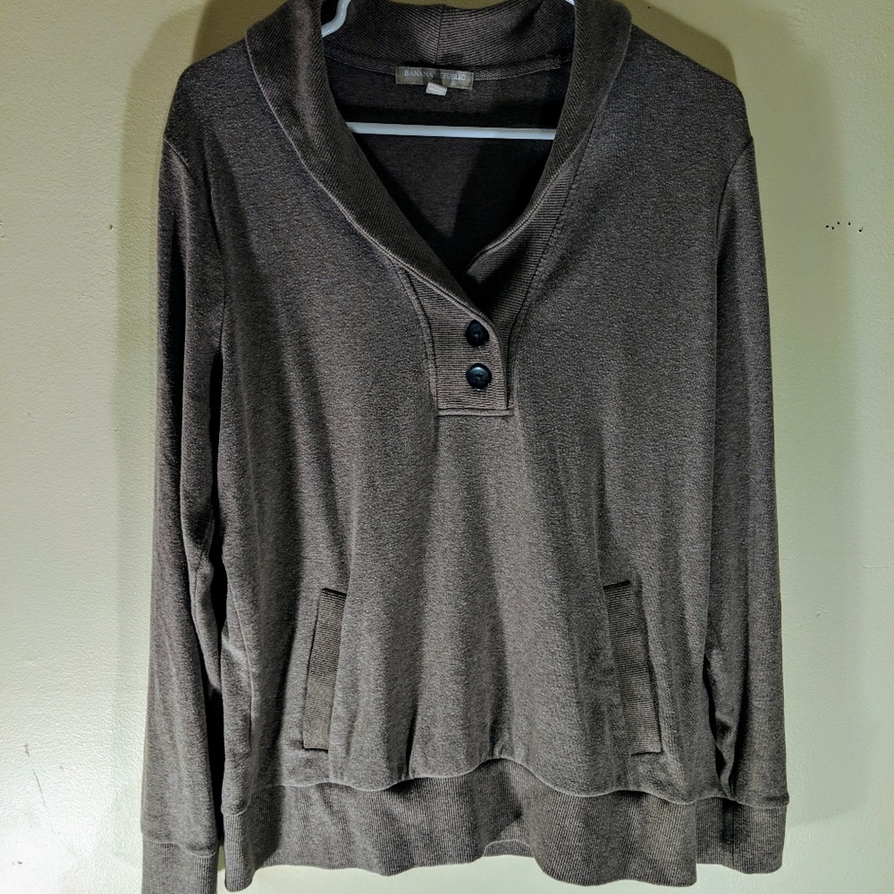 Banana Republic button up casual sweater mens Larg